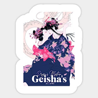 Geisha and Dragon 7010 Sticker